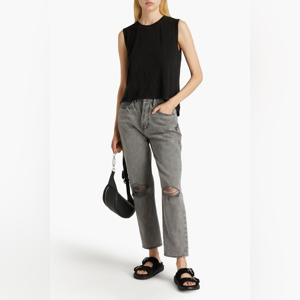 Frame Denim Gray Straight Leg Jeans Size 26/2